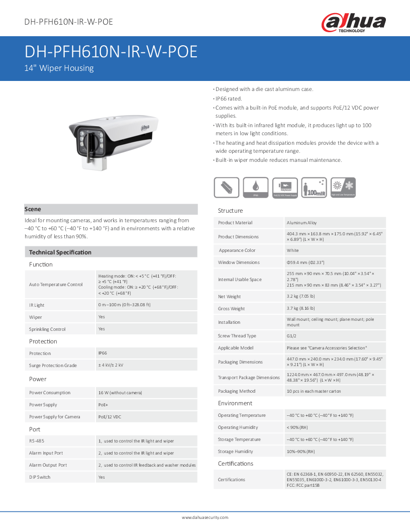 

PFH610N IR W POE

