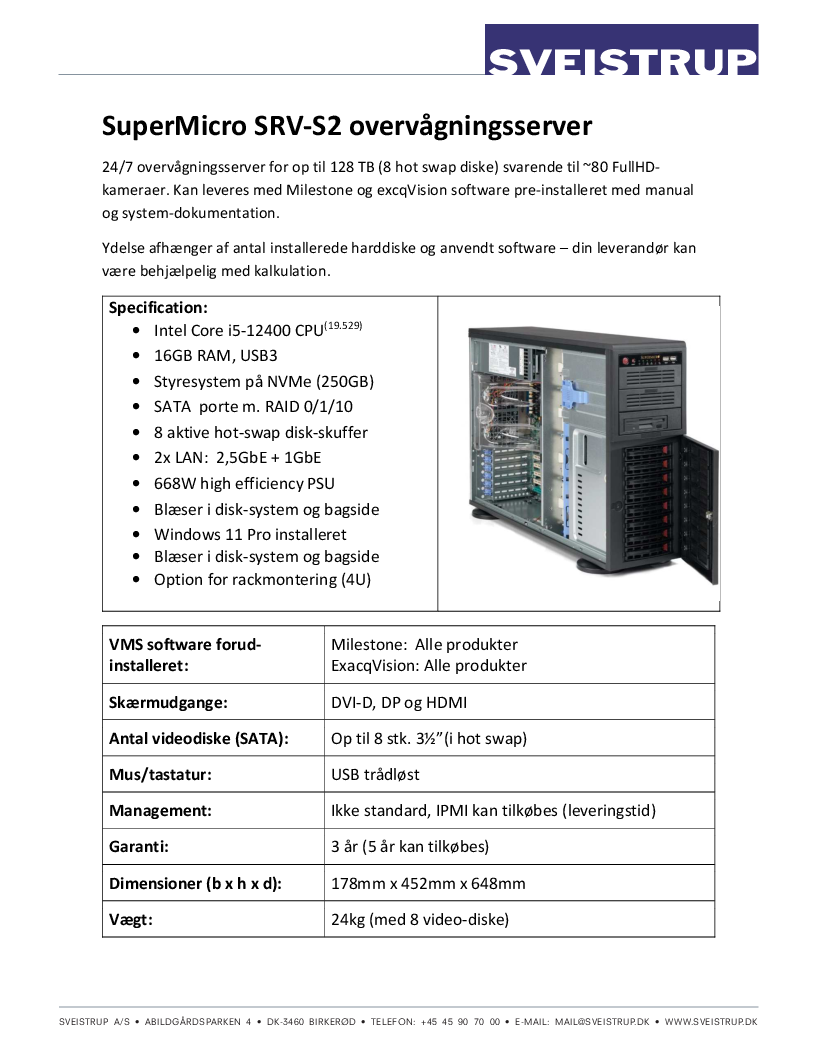 

SuperMicro SRV S2 datablad Gen12

