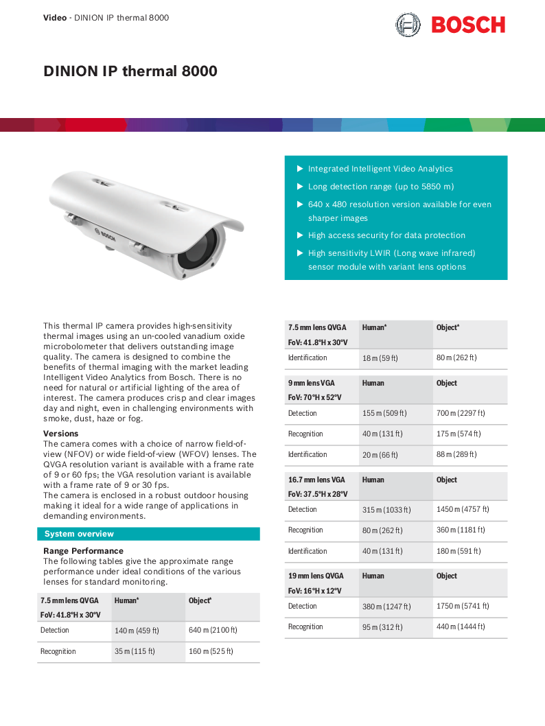 

DINION IP thermal 80 Data sheet enUS 23112691083

